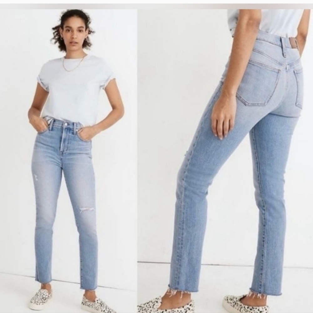 Madewell The Perfect Vintage Light Wash Cotton High Rise Jean Size 25